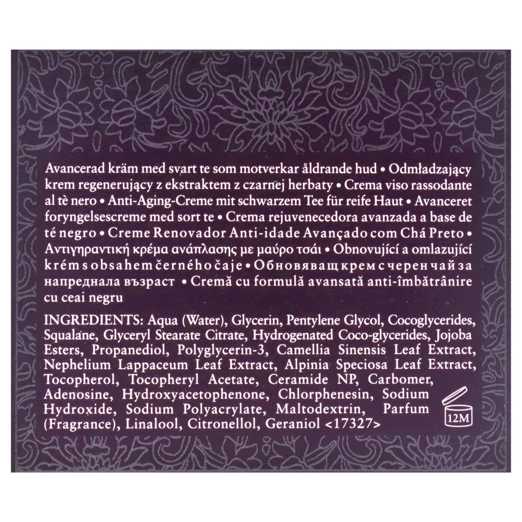 Premium Black Tea Anti-Aging Face Cream for Women - 1.7 oz | Deep Hydration & Wrinkle Reduction | Perfect for Night Routine & Daily Moisturizing
