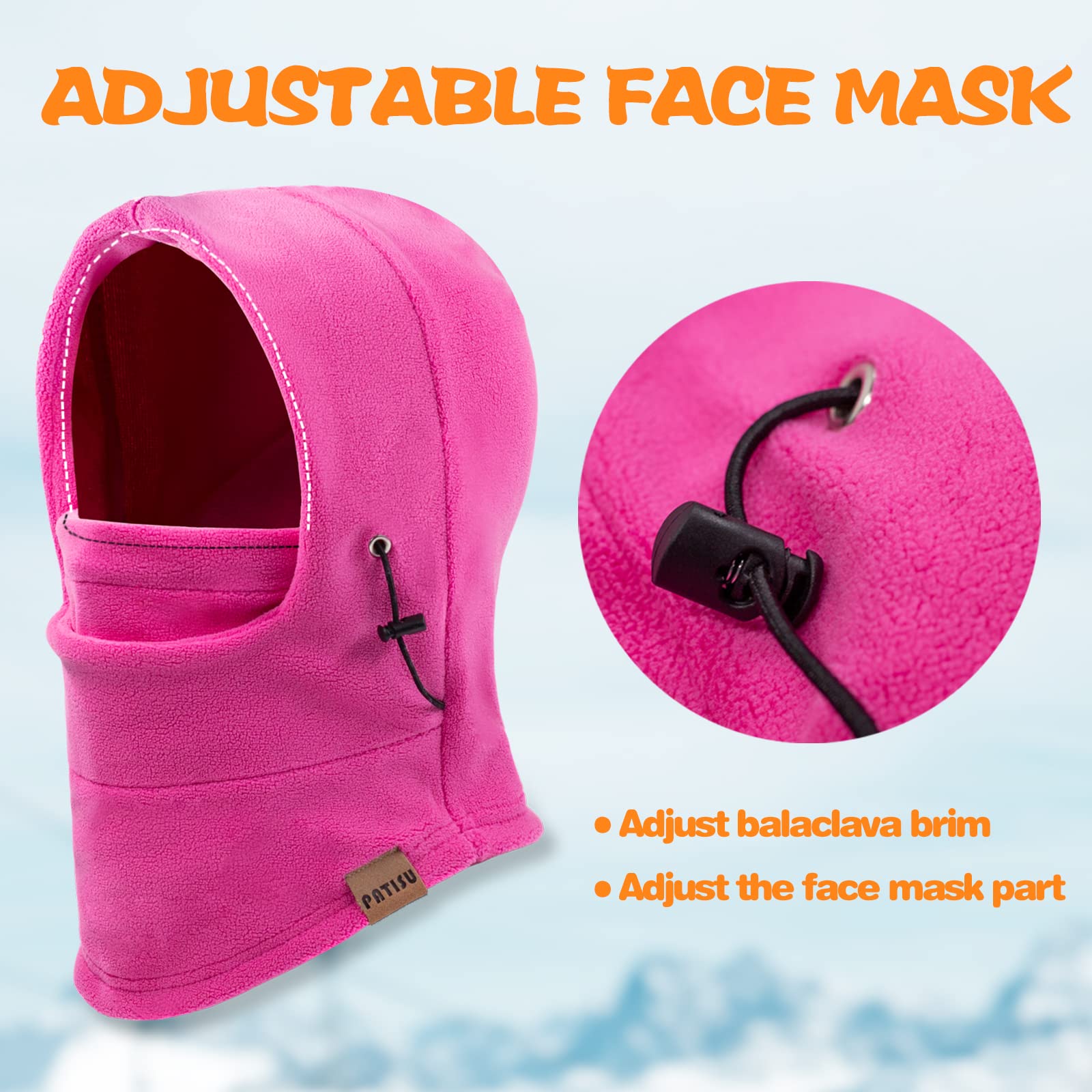 Kids Balaclava Windproof Ski Mask - Winter Face Mask & Neck Warmer for Boys & Girls - Cold Weather Protection for Skiing, Snowboarding & Outdoor Activities