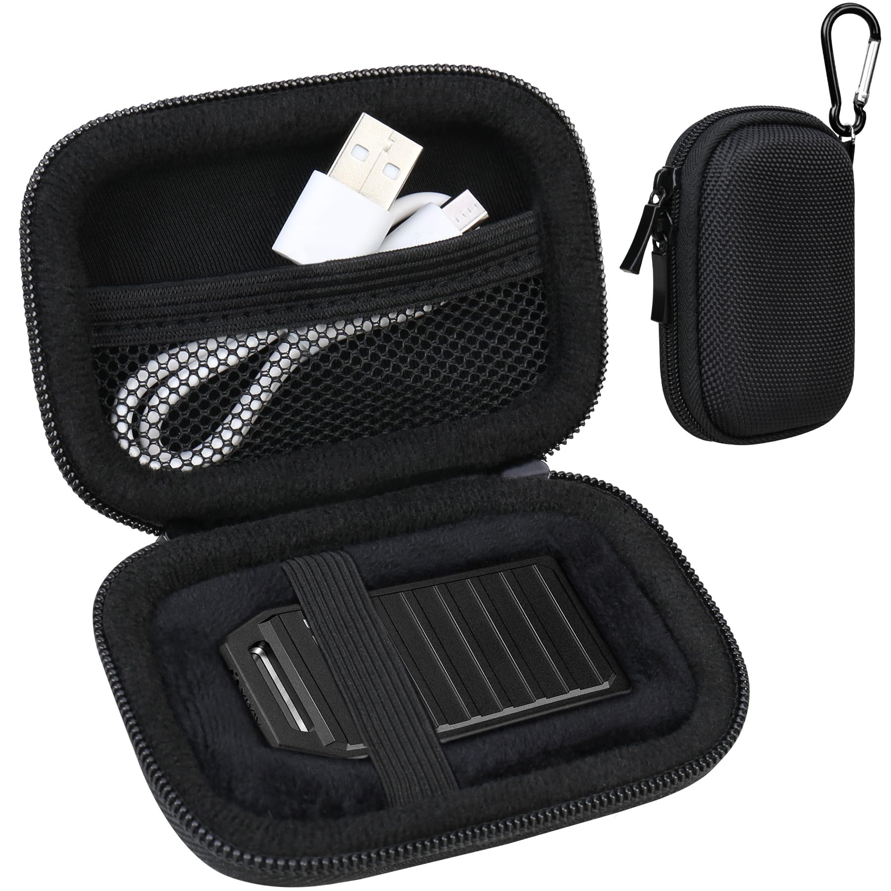 Lacdo Shockproof Hard Carrying Case for WD_BLACK 1TB C50 SSD Storage Expansion Card - Compatible with Xbox Series X|S (WDBMPH5120ANC/WDBMPH0010BNC) - Durable EVA Travel Storage Bag for External SSD (Black) - Perfect for Gaming, Travel & Data Protection