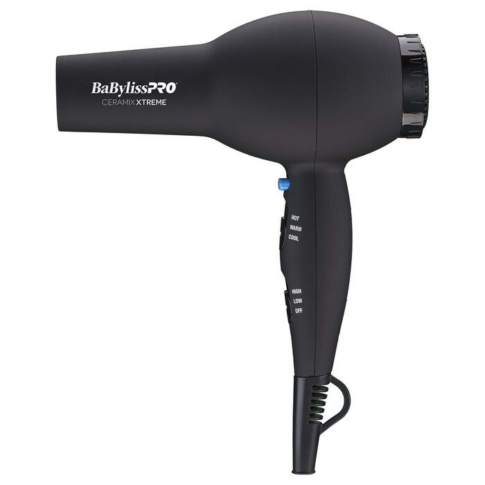 Babyliss Pro Ceramix Xtreme Hair Dryer - 1875W Professional Blow Dryer with Ionic Technology & Ceramic Components for Frizz-Free Shine (Black) - Perfect for Salon & Home Use