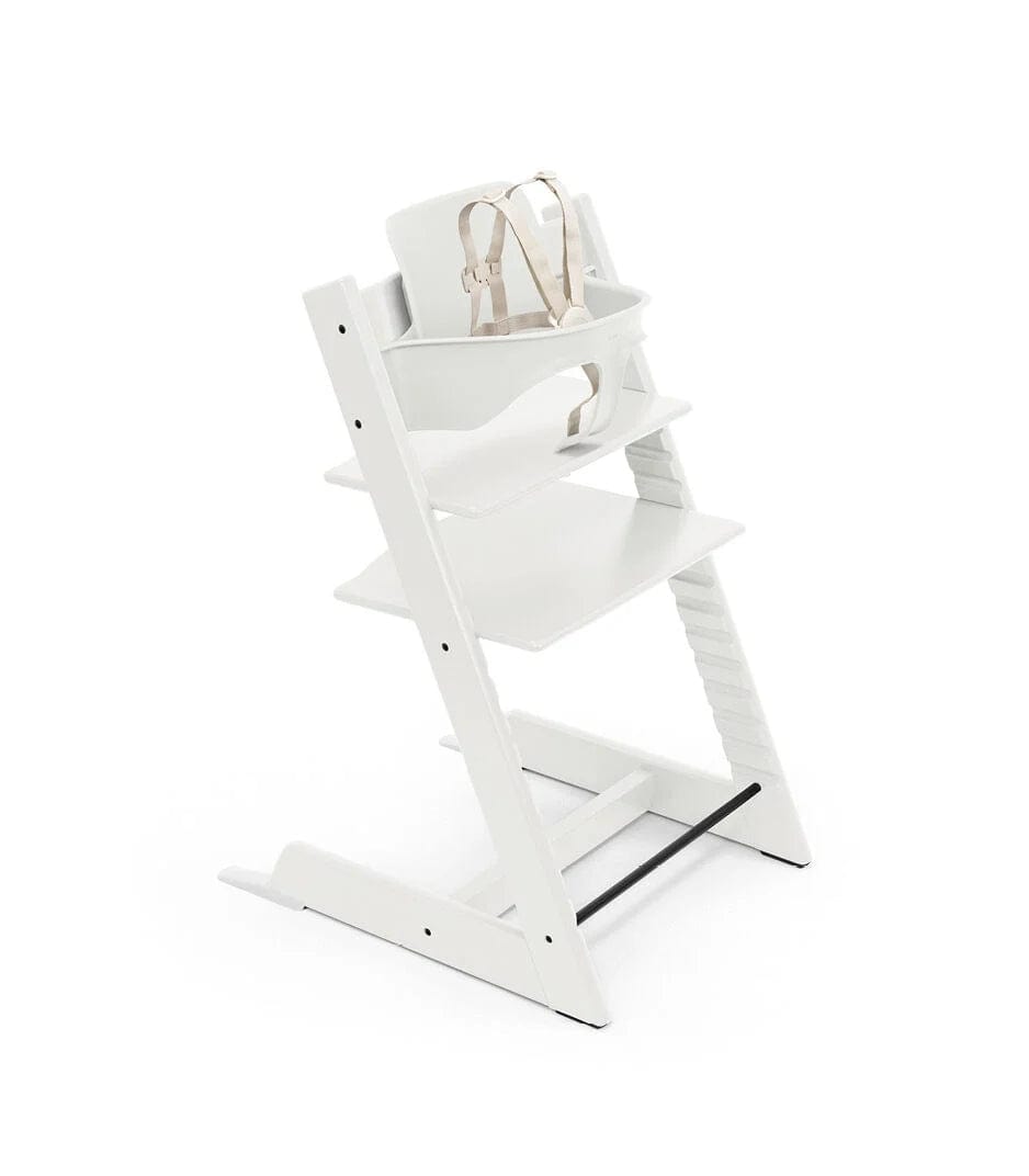 Stokke Tripp Trapp High Chair with Baby Set & Safety Harness - Adjustable Wooden Chair for Toddlers & Infants - Perfect for Dining, Feeding, and Family Mealtime