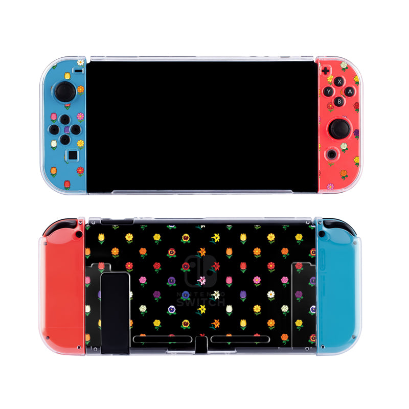 Flower Design Protective Case for Nintendo Switch - Durable Hard Shell Cover for Travel & Gaming