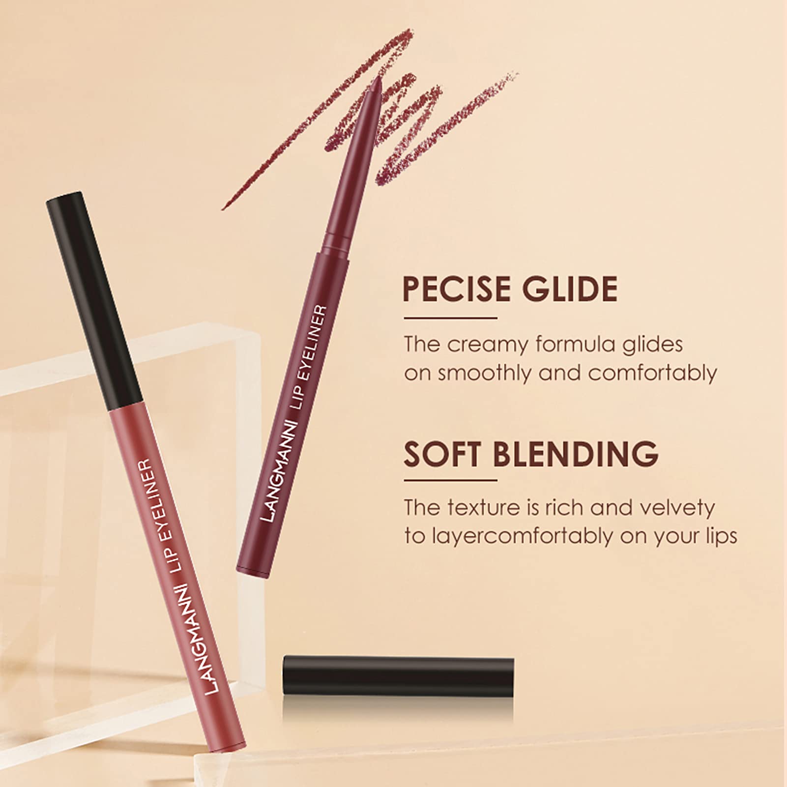 Petansy 12Pcs Lip Liner & Lipstick Set - 6 Matte Liquid Lipsticks + 6 Nude Lip Liners, Waterproof Long-Lasting Lip Makeup Kit for Women | Perfect for Daily Wear, Parties & Special Occasions