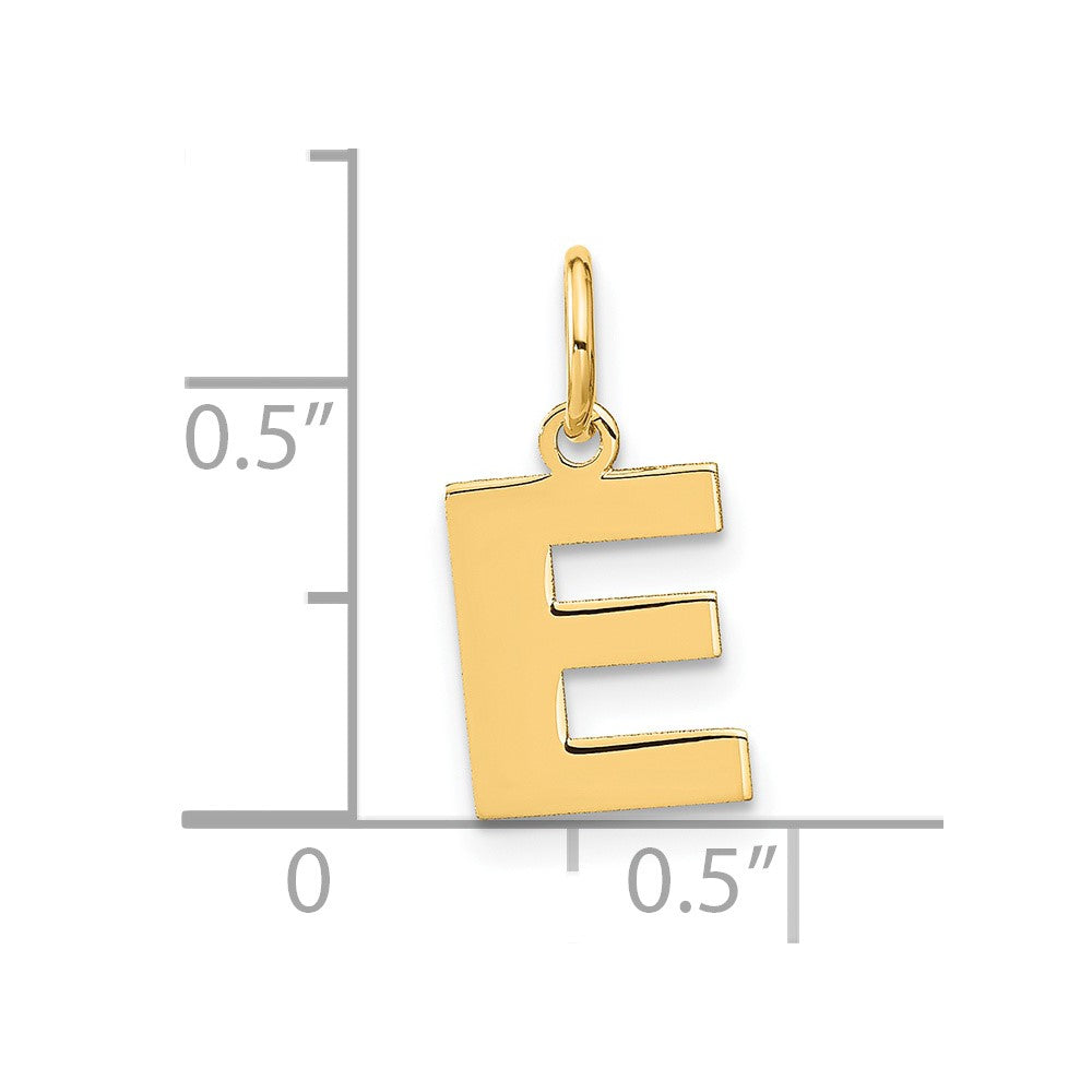 14K Gold Block Letter E Pendant Necklace - Elegant Initial Jewelry for Women, Gift for Her, Birthday, Anniversary, Valentine's Day