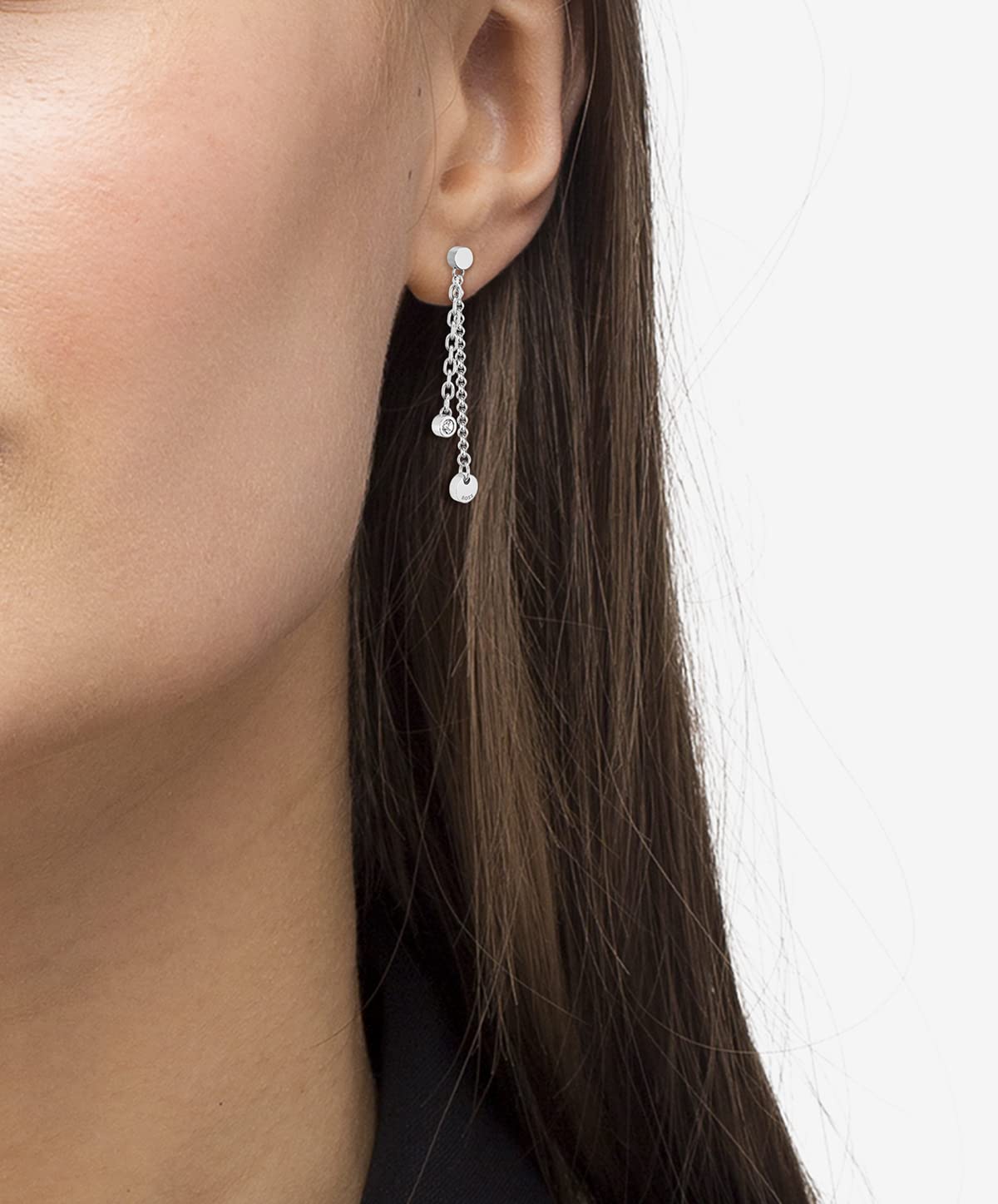 BOSS Jewelry Women's IRIS Collection Stainless Steel Crystal Dangle Drop Earrings - Elegant Party & Wedding Jewelry Gift for Her - 1580332