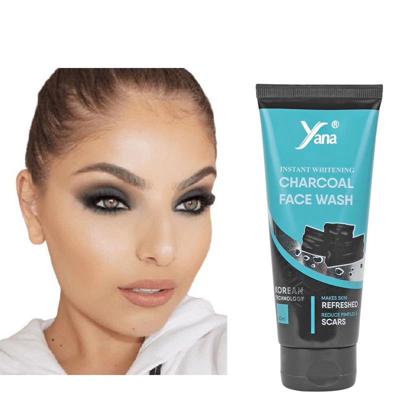 Best Instant Whitening Charcoal Face Wash for Women - Deep Cleansing for Oily & Acne-Prone Skin | Daily Detox & Brightening Skincare Routine