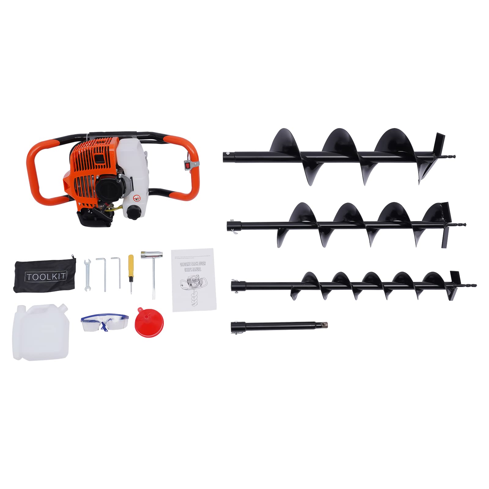 2.3HP Gas Powered Post Hole Digger - 55C Earth Auger with 4