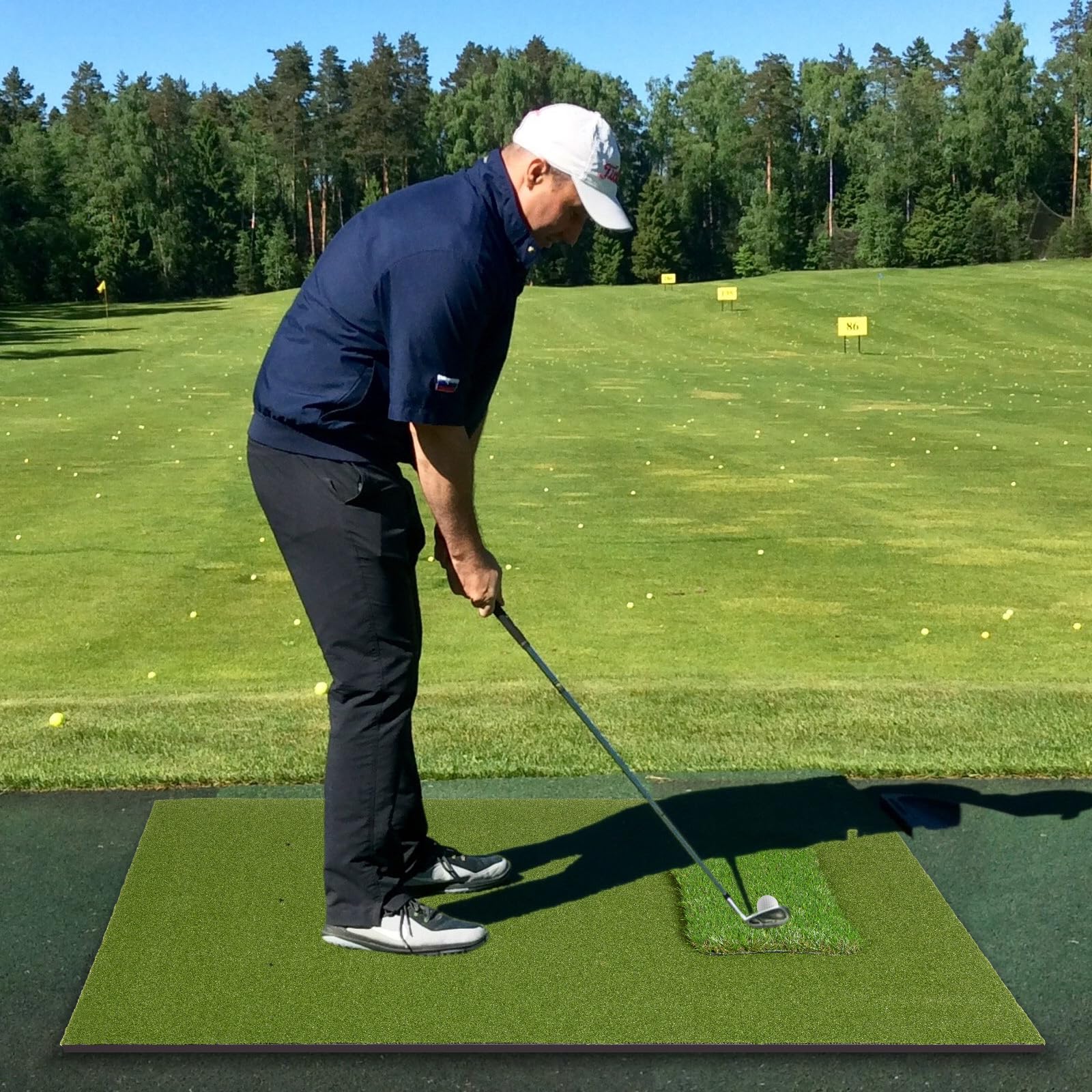 Premium Golf Hitting Mat - Durable Indoor/Outdoor Practice Mat for Adults | Backyard Training & Golf Simulator Use | Ideal Gift for Men Golfers