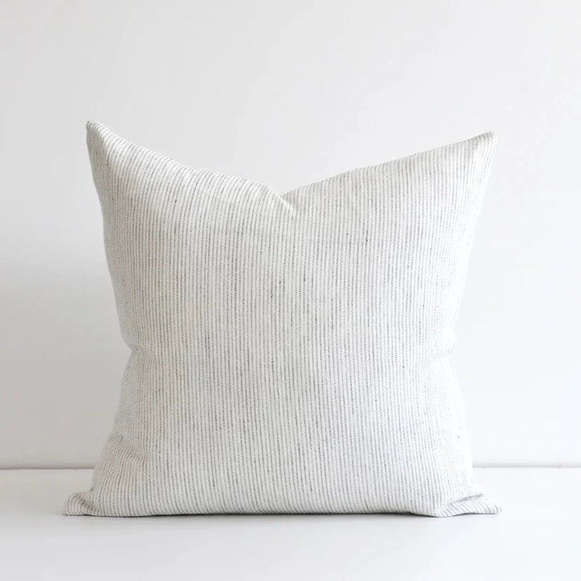 Morse Code Stripe and Dot Linen Pillow Cover 22x22 Inches - Bohemian Home Decor for Living Room, Bedroom, and Nursery