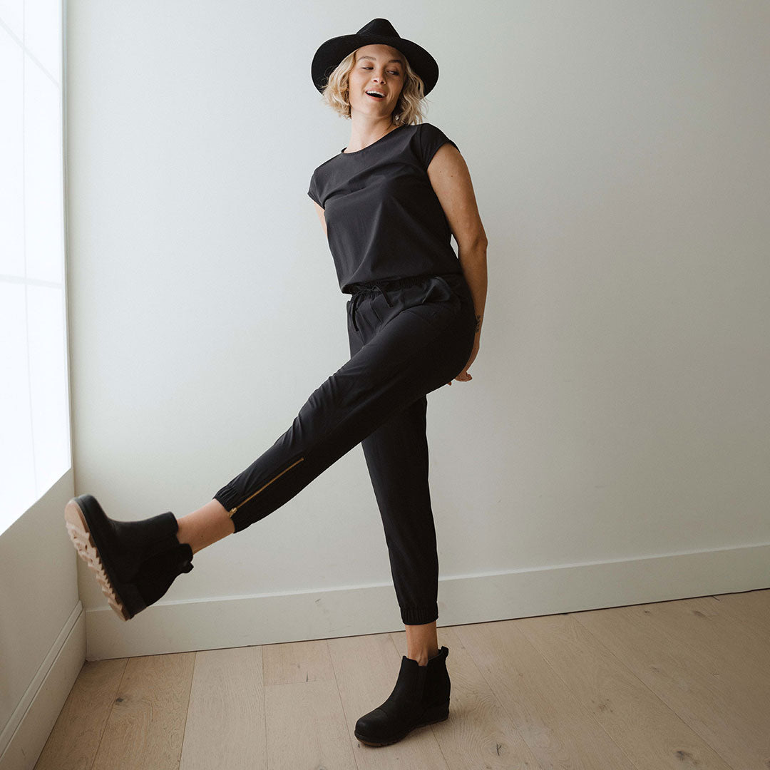 Stylish Black Jumpsuit for Women - Trendy One Piece Romper with Pockets | Perfect for Casual Outings, Date Nights & Summer Vacations