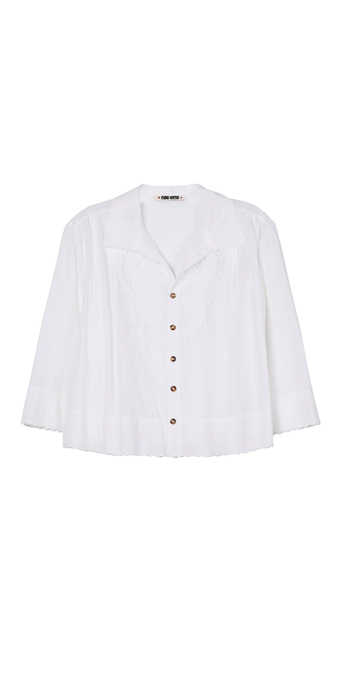 Cezanne Women's White Blouse - Elegant Casual Tops for Work, Office & Everyday Wear | Breathable & Comfortable Fabric