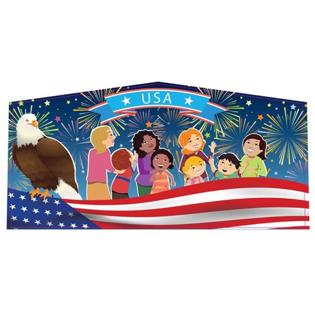 Modular Art Panel for Bounce Houses & Slides - Fits 13-Ft Commercial Inflatables | Patriotic July 4th Decor | Perfect for Birthday Parties, Carnivals & Summer Festivals
