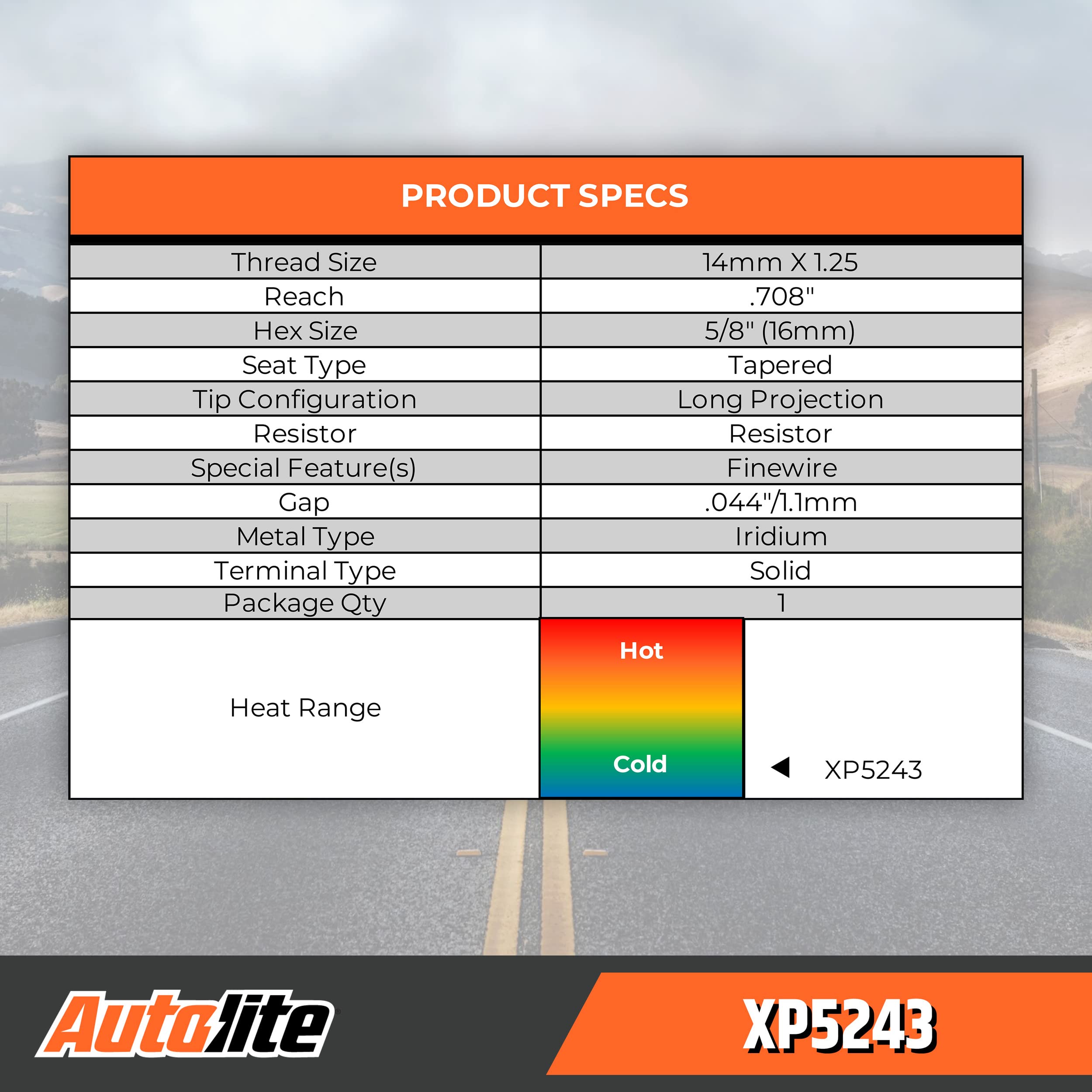 Autolite Iridium XP XP5243 Spark Plug - High Performance Replacement for Cars & Trucks - 1 Pack - Ideal for Improved Fuel Efficiency & Engine Power