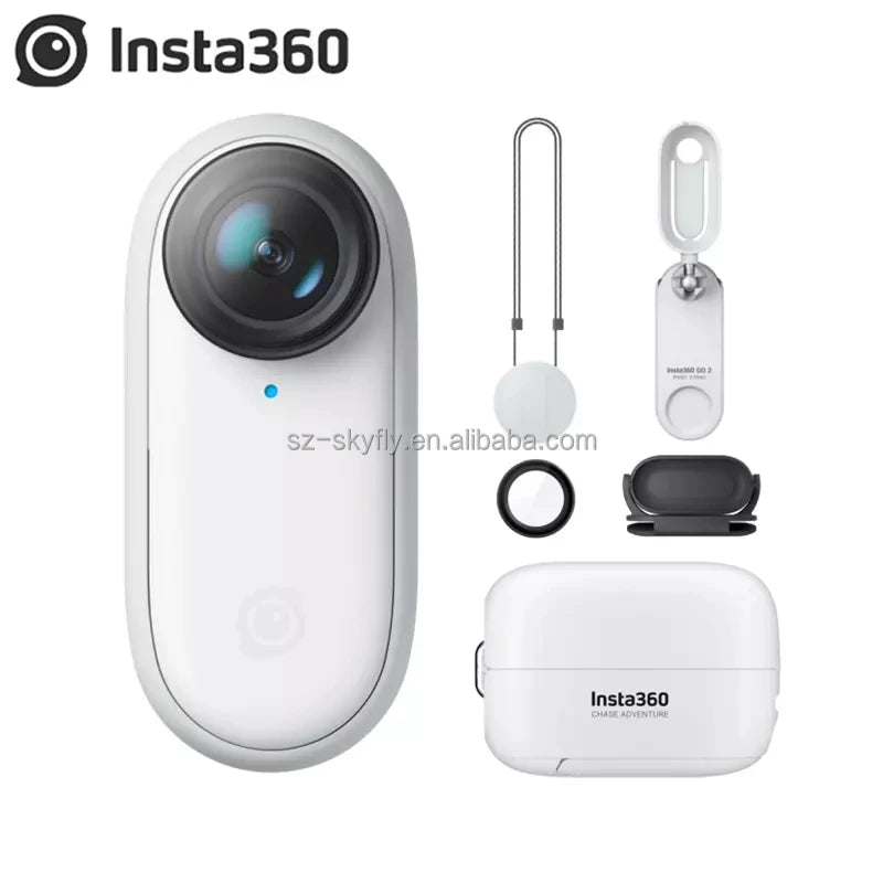 Insta360 GO 2 Mini Action Camera - 4K Ultra HD, Waterproof, Hands-Free Wearable for Vlogging, Sports & Adventure - Perfect for Travel, Cycling, Surfing & Everyday Moments