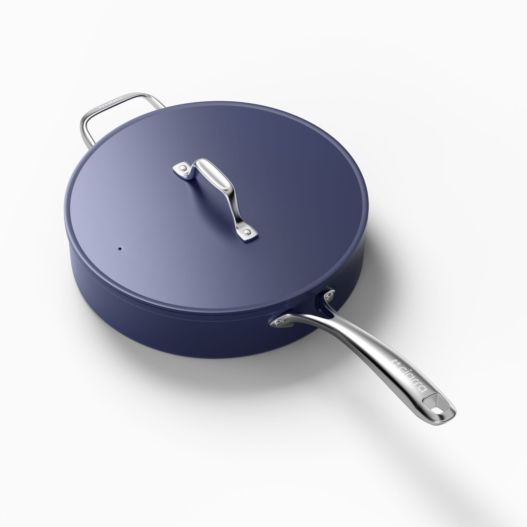 Ciarra Beyond 4.4QT Nonstick Saute Pan with Lid - Midnight Dream Color, Induction Compatible Cookware for Frying, Searing & Simmering | Perfect for Home Kitchen, Restaurant & Camping Cooking