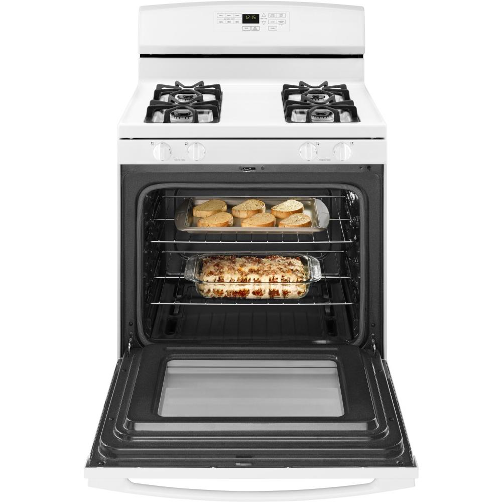 Amana 30 Inch Freestanding Gas Range - AGR6603SFW with 4 Sealed Burners & Self-Cleaning Oven - Perfect for Home Kitchens & Cooking Enthusiasts