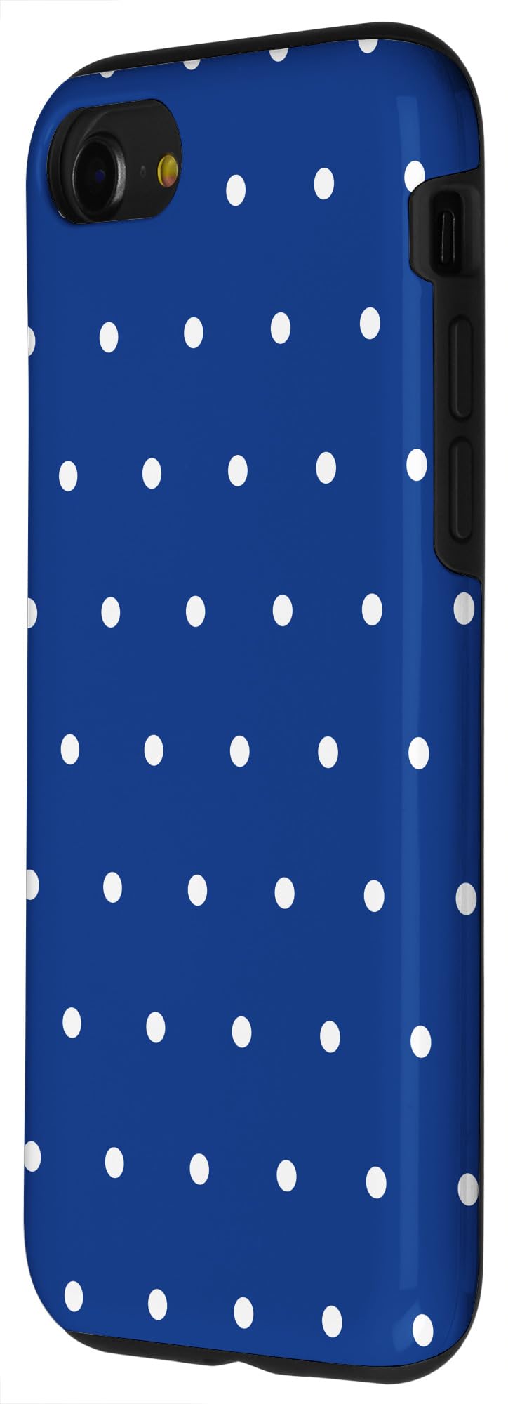 iPhone SE (2020) / 7 / 8 Case - Royal Blue Phone Cover with White Polka Dots | Slim Protective Case for Everyday Use, Work & Travel