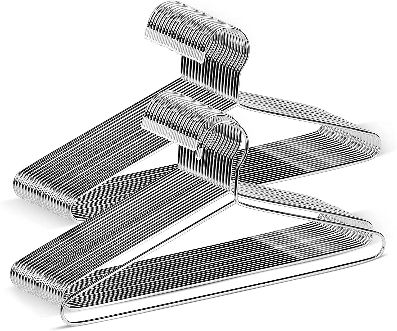 Premium Metal Clothes Hangers - 16.5 Inch Silver Space-Saving Non-Slip Hangers (Pack of 12) - Ideal for Suits, Dresses, Pants, Shirts & Underwear - Perfect for Closet Organization & Wardrobe Storage