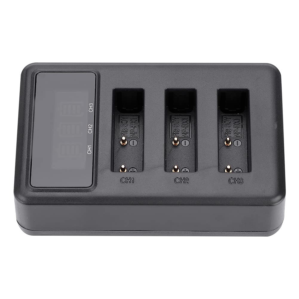 NP BX1 USB Charger - 3 Slot Portable Action Camera Battery Charger | Fast Charging Accessory for NP BX1 Cameras | Perfect for Travel, Outdoor Adventures & Vlogging