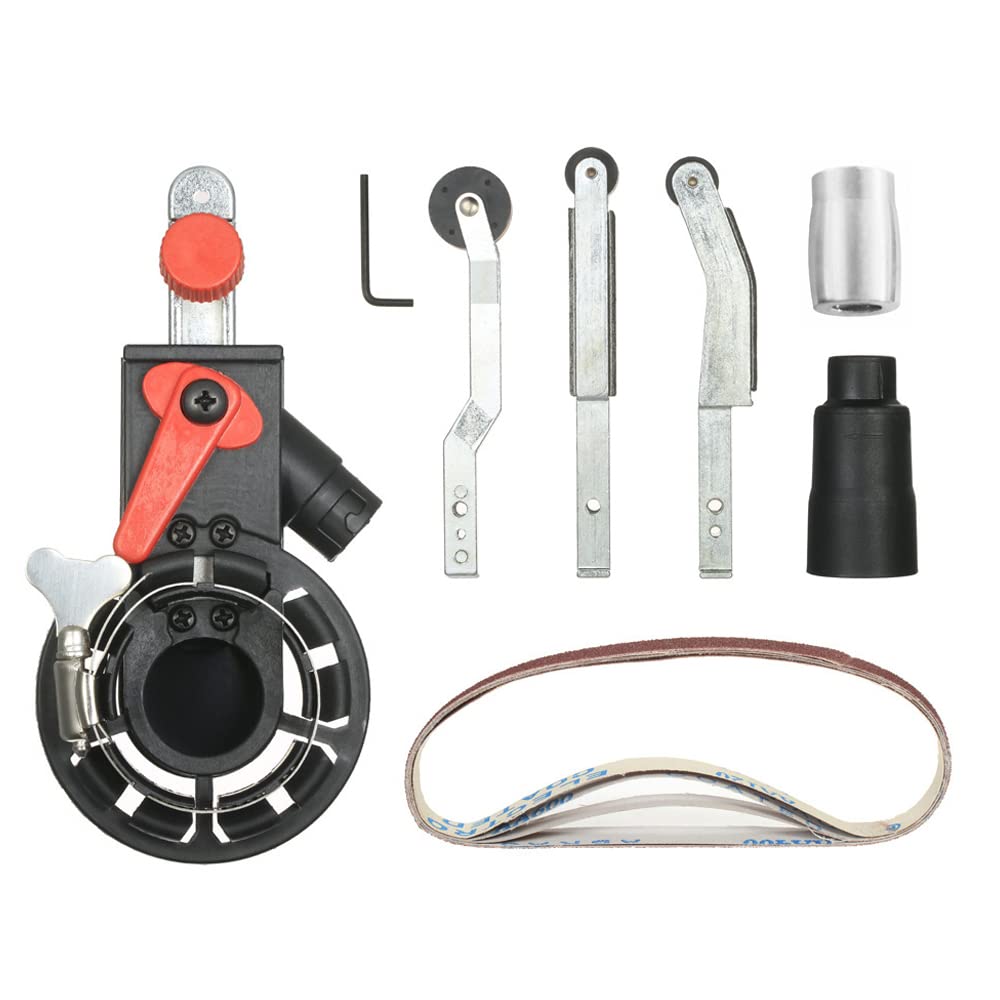 115mm & 125mm Sanding Belt Adapter for Angle Grinder - Mini DIY Belt Sander Kit with Bandfile - Perfect for Woodworking, Metal Polishing & DIY Home Projects