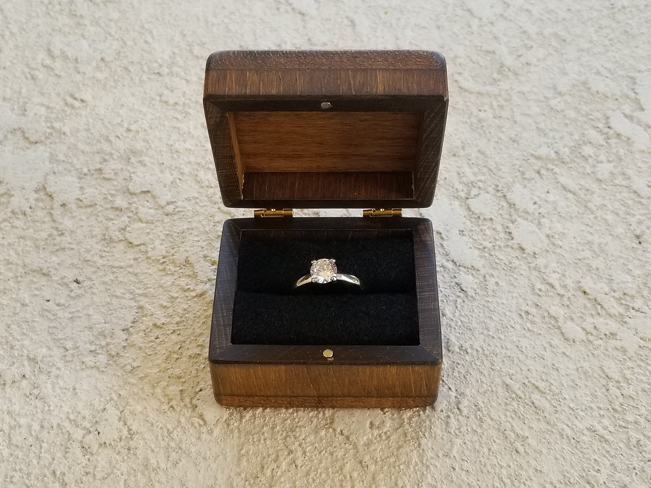 Personalized Engraved Wooden Ring Box with Love Turtles Design - Handmade Sea Turtle Jewelry Box for Beach Weddings & Engagements - Unique Valentine's Day Gift for Couples (Perfect for Destination Weddings, Anniversary Surprises & Romantic Proposals)
