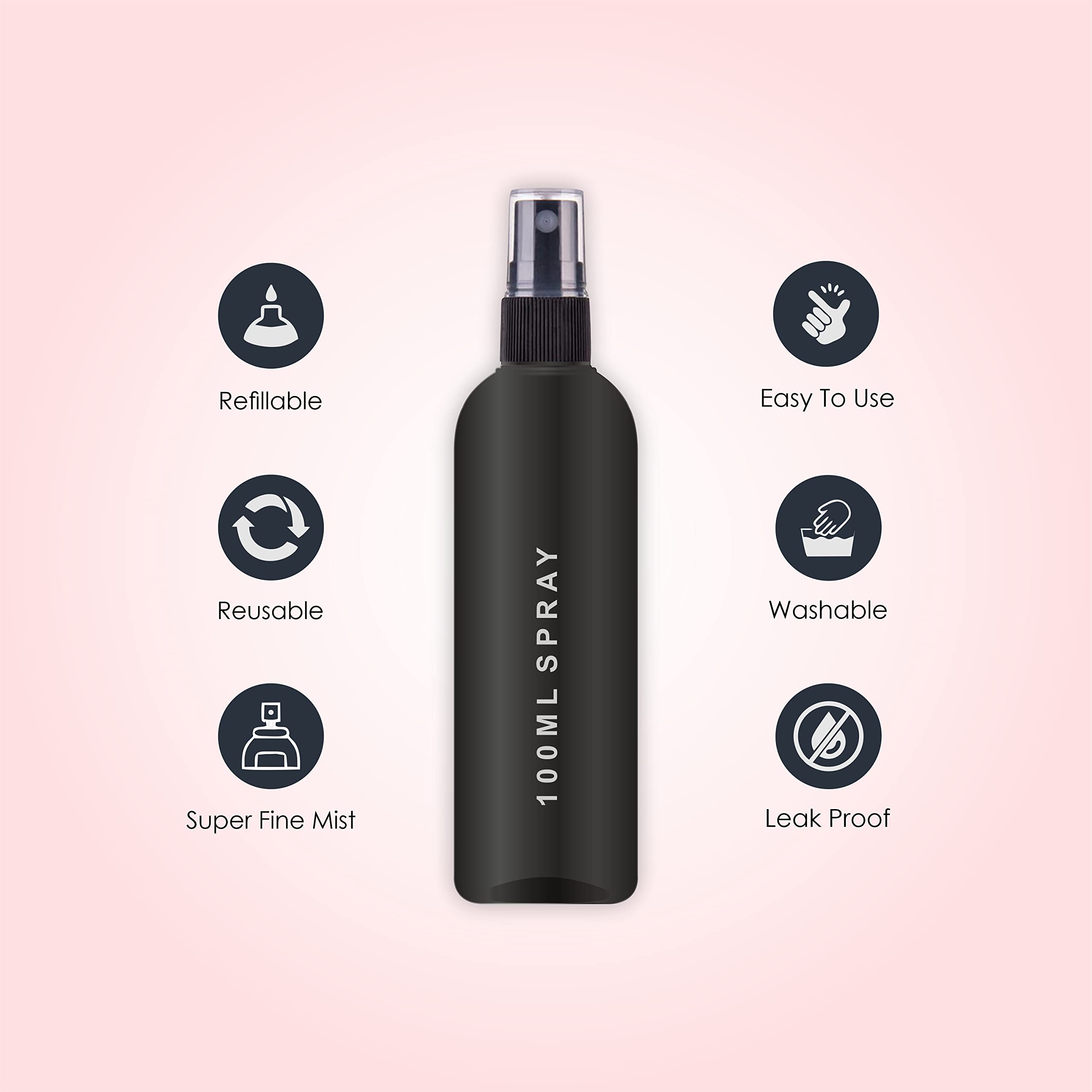Hair Root Applicator Bottle with Comb Cap - Fine Mist Spray Bottle for Hair Oil, Shampoo & Medicines | Refillable & Reusable (2 Bottles + 1 Spray) | Perfect for Scalp Treatments, DIY Hair Care & Travel Essentials