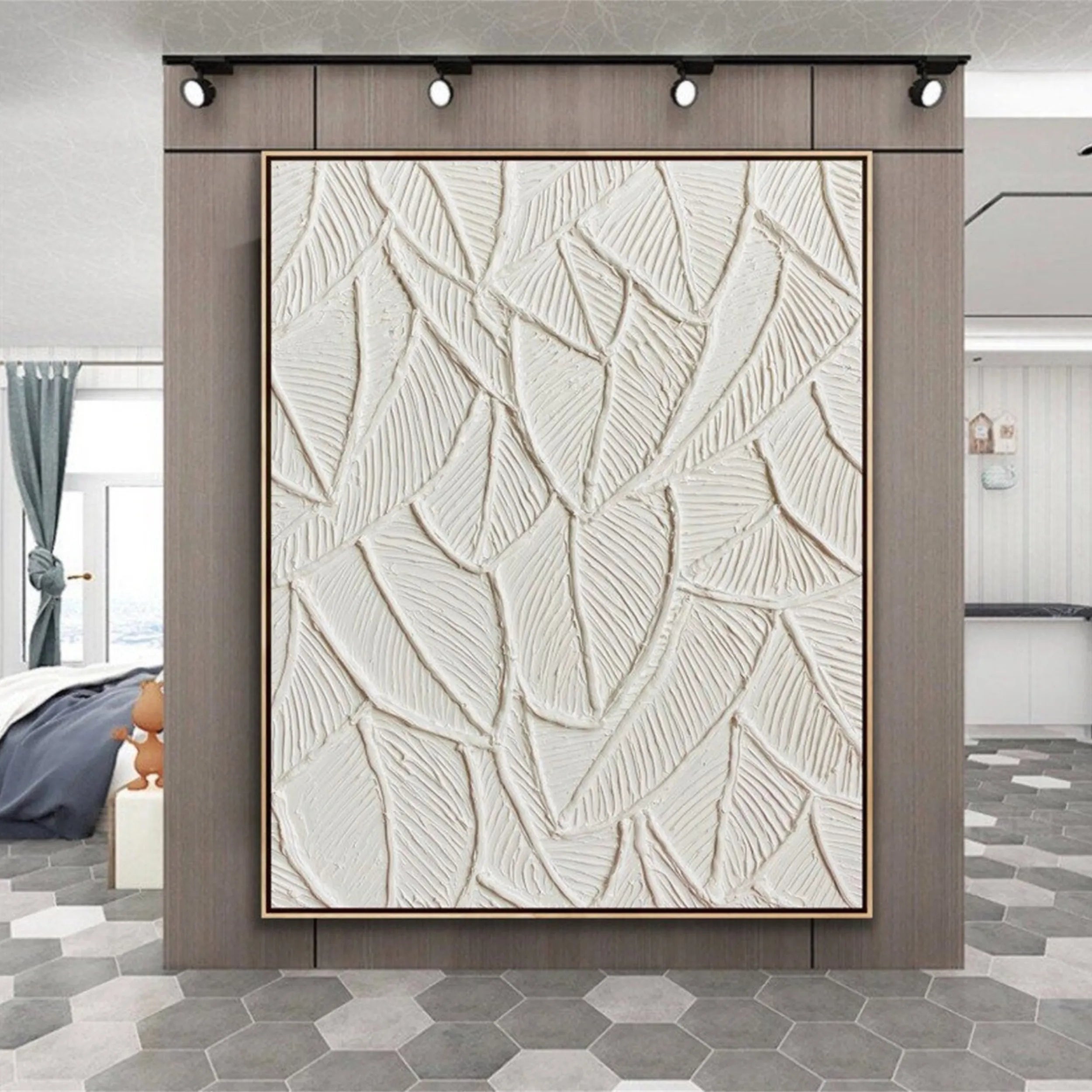 Flower and Tree Painting #FT078 - Handmade Canvas Wall Art for Home & Office Decor | Perfect for Living Room, Bedroom, and Gift Giving