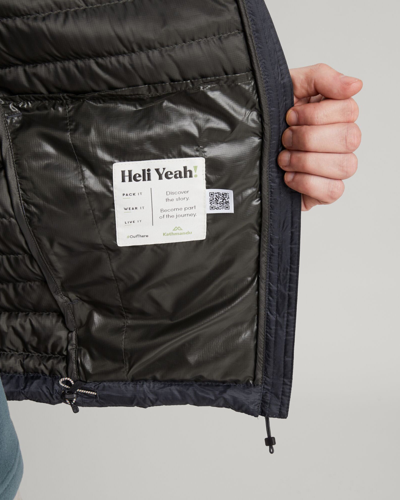 Men's Heli R Hooded Down Jacket - Lightweight Winter Coat, Waterproof & Windproof, Black Stingray Color - Perfect for Outdoor Activities, Hiking & Cold Weather