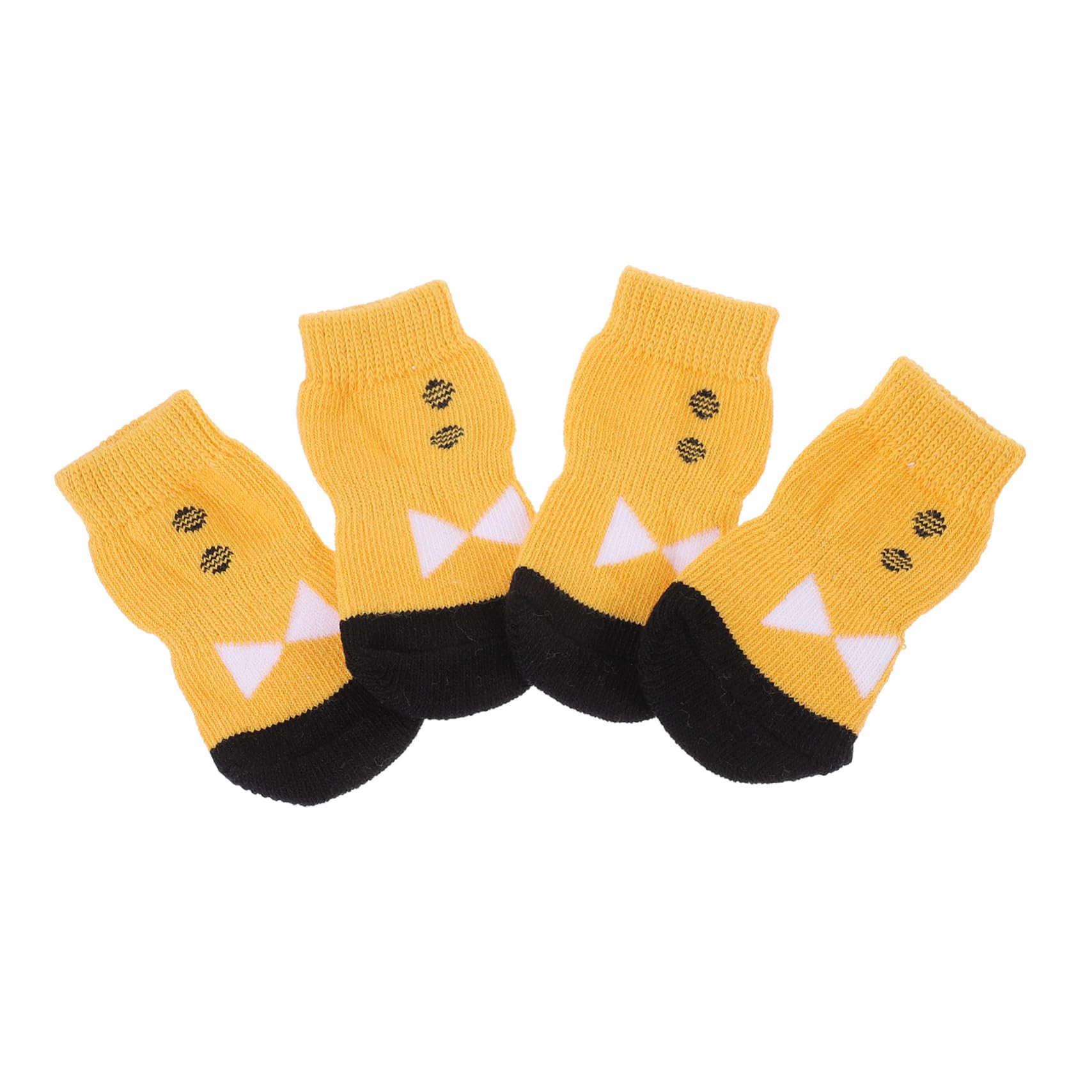 Balacoo 4Pcs Pet Paw Protector Socks - Non-Slip Dog Socks for Small Dogs & Cats, Soft Cotton Puppy Booties for Indoor/Outdoor Use, Perfect for Hardwood Floors & Winter Protection