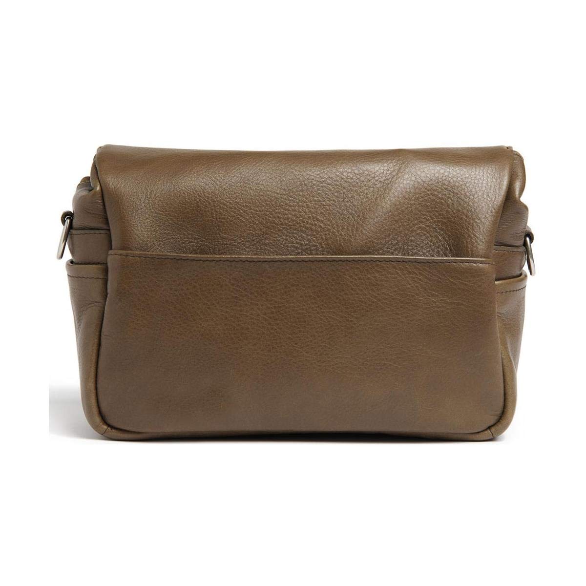 Ona The Bowery Pebbled Leather Camera Messenger Bag for DSLR & Mirrorless - Stylish Olive Crossbody Bag for Photographers & Travel