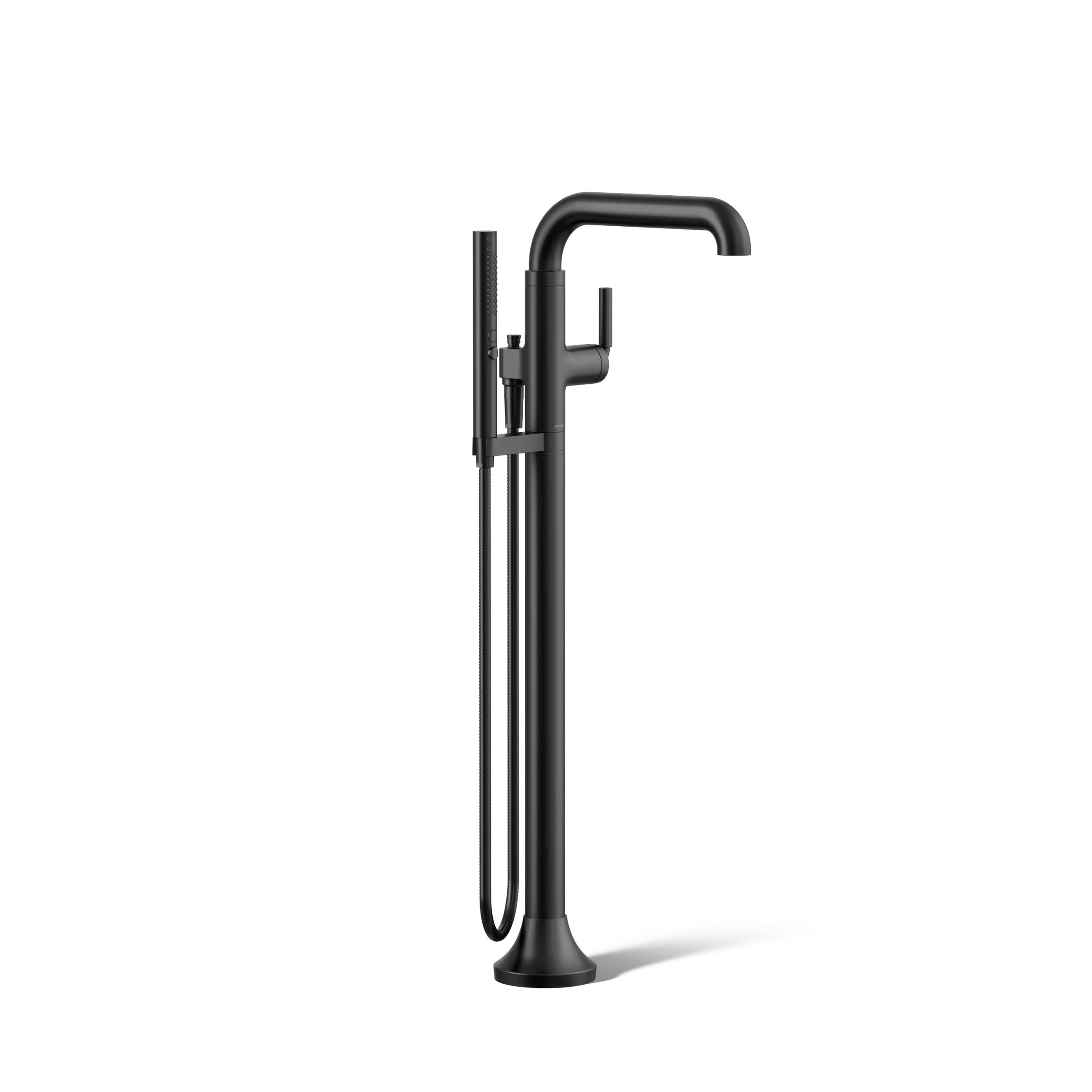 KOHLER TONE® Freestanding Bathroom Faucet Trim - Modern Matte Black Bathroom Sink Faucet for Vanity, Vessel Sink & Freestanding Tubs - Perfect for Bathroom Renovation & Luxury Spa Experience
