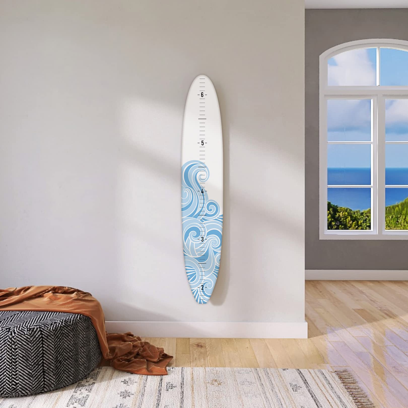 Wooden Surfboard Baby Growth Chart - 57