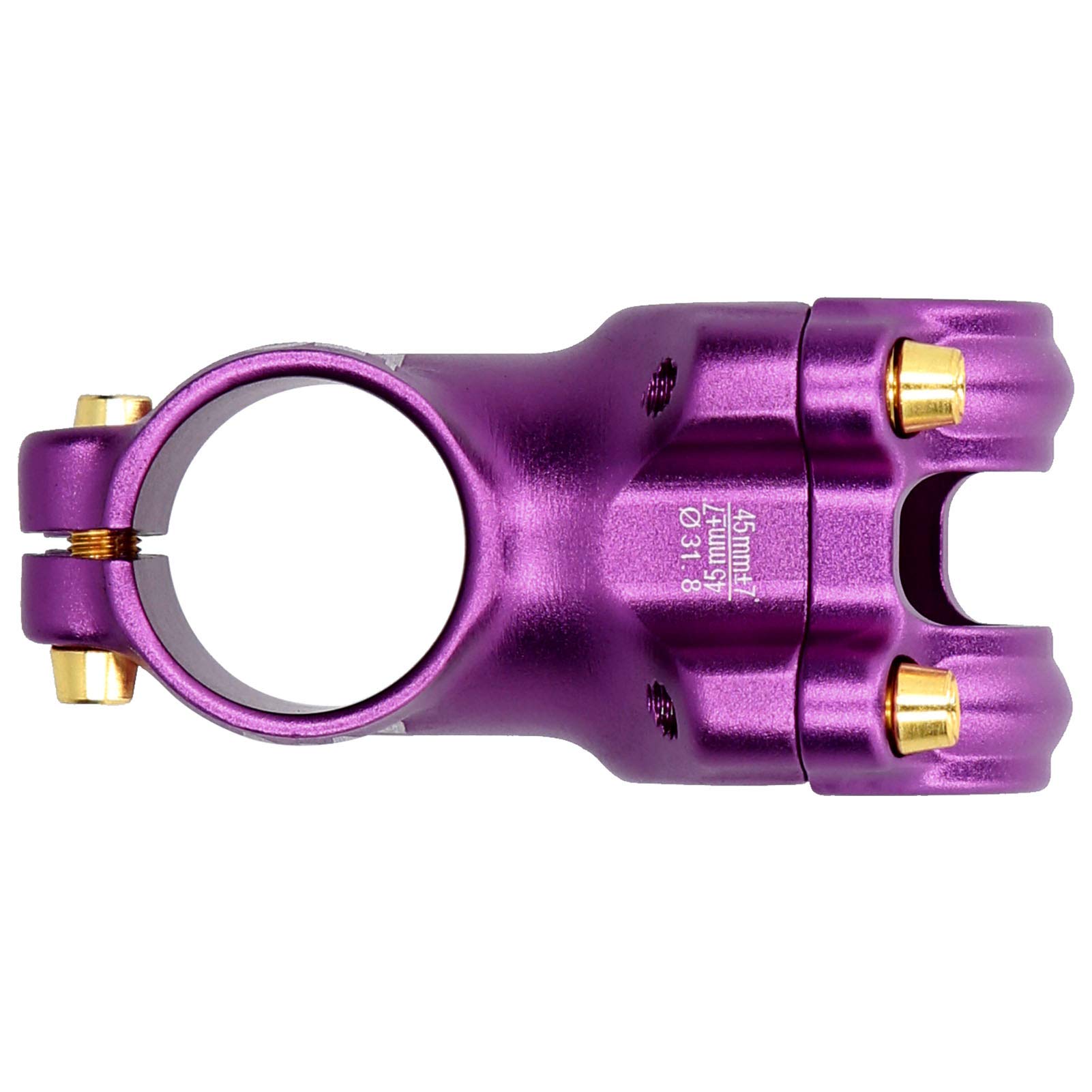 HOUH Lightweight 31.8mm Road Bike Stem - Durable Aluminum Alloy Handlebar Stem for Cycling Accessories | Perfect for Road Bikes, Mountain Bikes & Commuter Bikes (Purple) | Ideal for Racing, Training & Daily Commuting