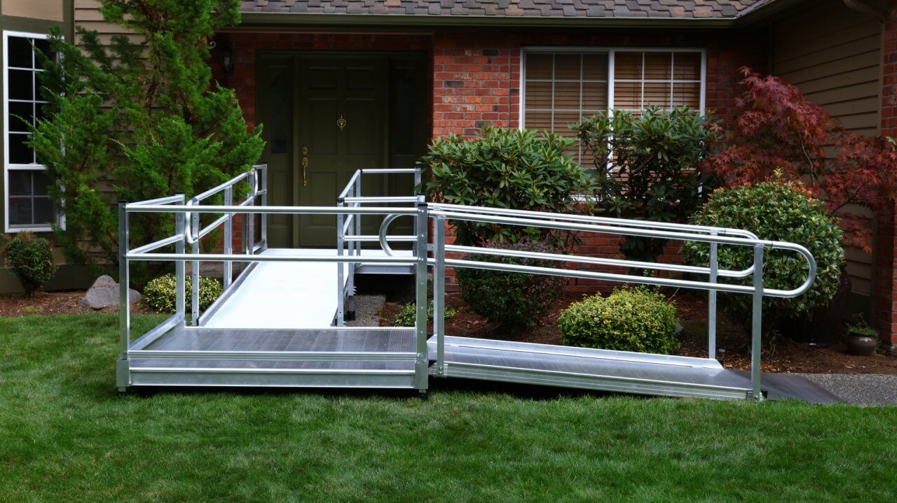 Pathway 3G Modular Ramp System - Heavy Duty Aluminum Wheelchair Ramp for Home & Business Access - Perfect for Steps, Doorways & Vehicles