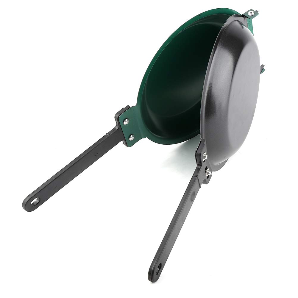 Non-Stick Ceramic Double-Sided Pancake Pan - Green Shell-Shaped Frying Pan for Perfect Pancakes, Crepes & Eggs | Ideal for Breakfast, Brunch & Family Cooking