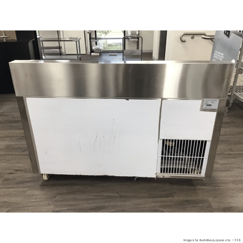 Thermaster Two Door Deluxe Pizza Prep Bench PPB/15 VIC434 – Commercial Grade Stainless Steel Counter for Pizza Making, Food Prep & Kitchen Use