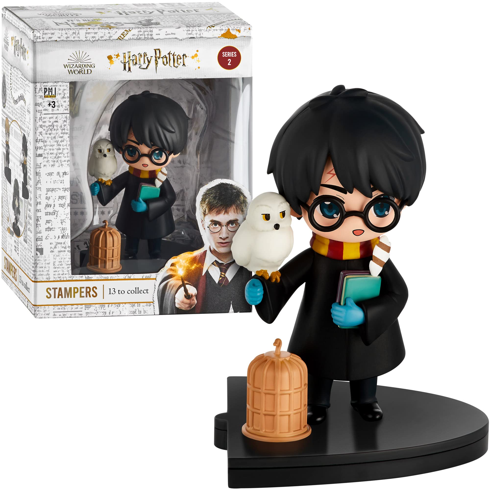 Harry Potter Hedwig Miniature Toy Stamp - Collectible Harry Potter Gifts & Toys Set from Beloved Series | Perfect for Harry Potter Themed Parties, Birthday Gifts & Stamp Collections (Set of 13 Characters)