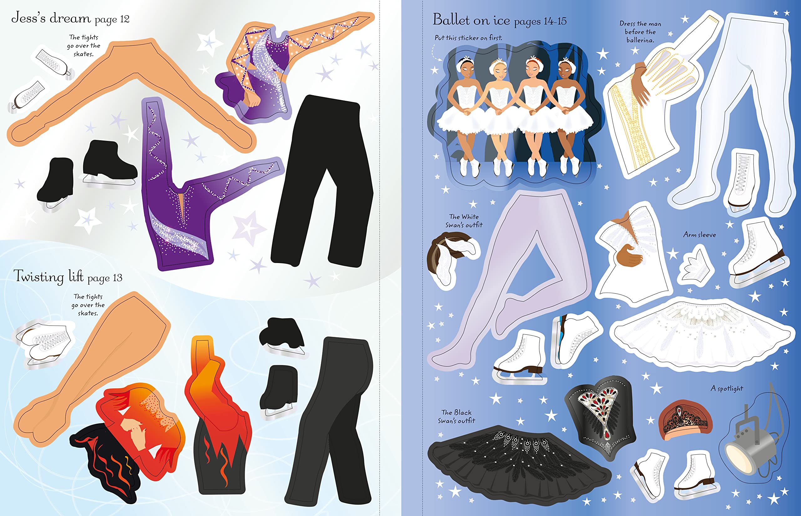 Sticker Dolly Dressing Ice Skaters - Fashion Sticker Activity Book for Kids | Perfect for Winter Crafts, Party Favors & Creative Play