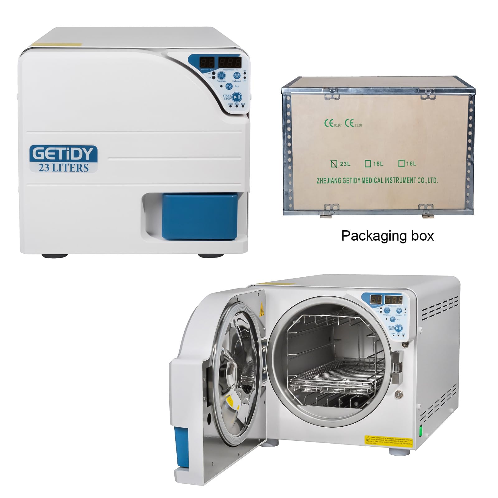 23L Digital Steam Autoclave Sterilizer with LED Display - 1200W High Power, Adjustable Timer & Drying Function for Medical Tools, Tattoo Equipment & Baby Bottles | Perfect for Clinics, Salons & Home Use