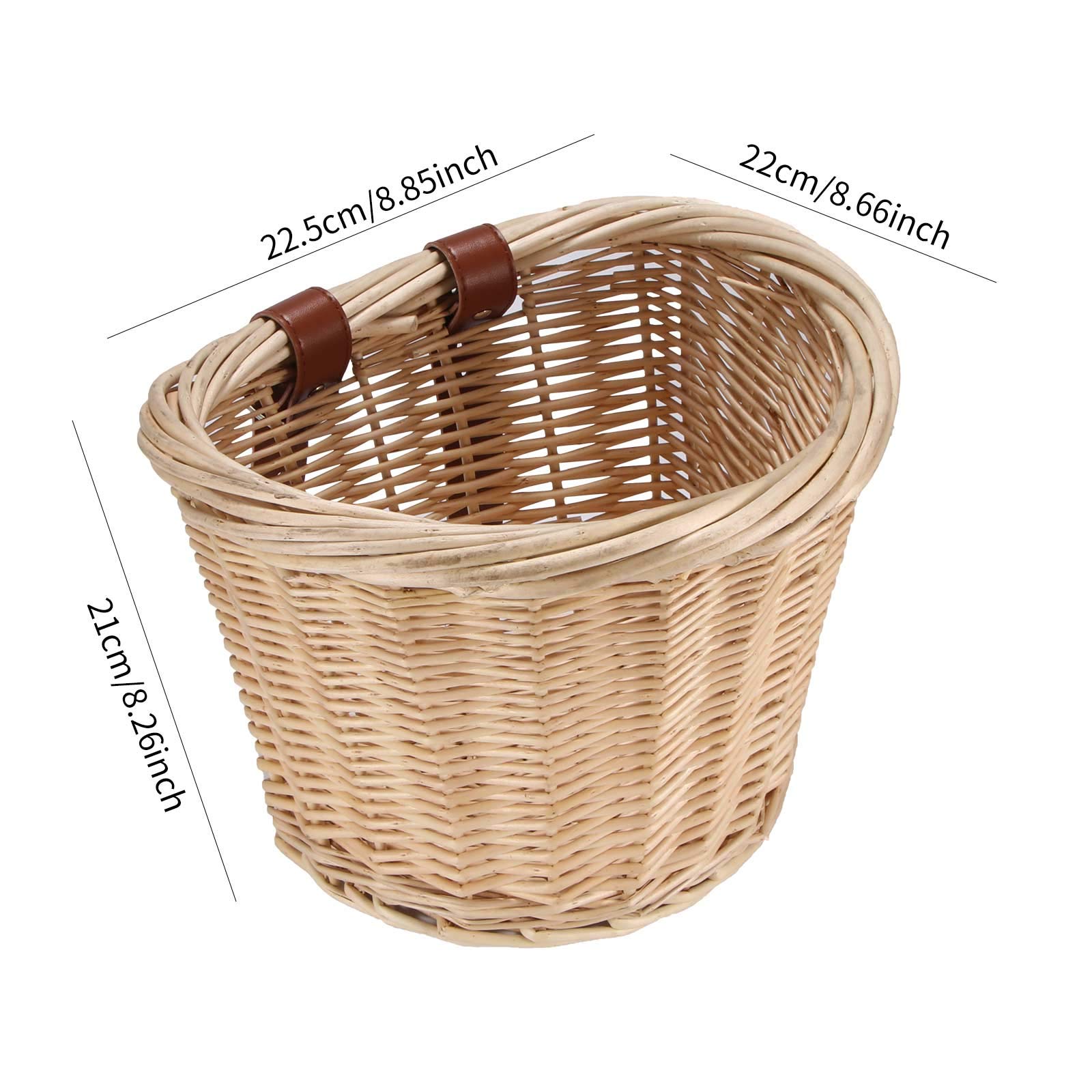 Premium Front Handlebar Bike Basket for Adults - Durable Leather Bicycle Storage Bag | Perfect for Commuting, Shopping & Outdoor Adventures