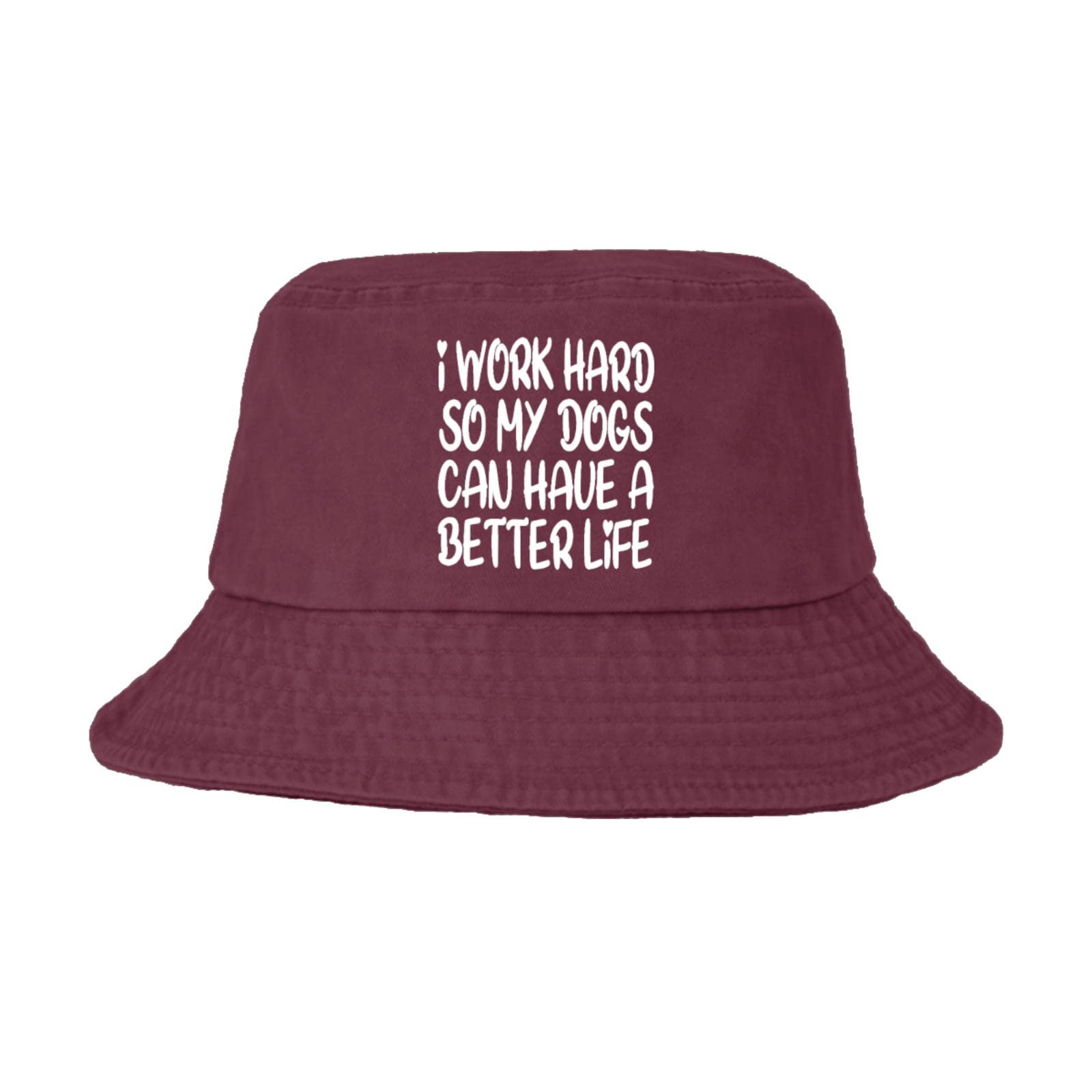 Men's & Kids' Fisherman Bucket Hats - Foldable Cotton Sun Hats for Beach, Outdoor & Casual Wear - 'Dogs Are My Favorite People' Design for Men and Boys