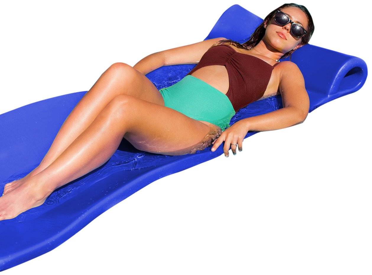 Pool Mate Large Foam Mattress Swimming Pool Float - Ultra Comfortable Inflatable Lounge for Adults, Bahama Blue | Perfect for Pool Relaxation, Sunbathing & Summer Vacation