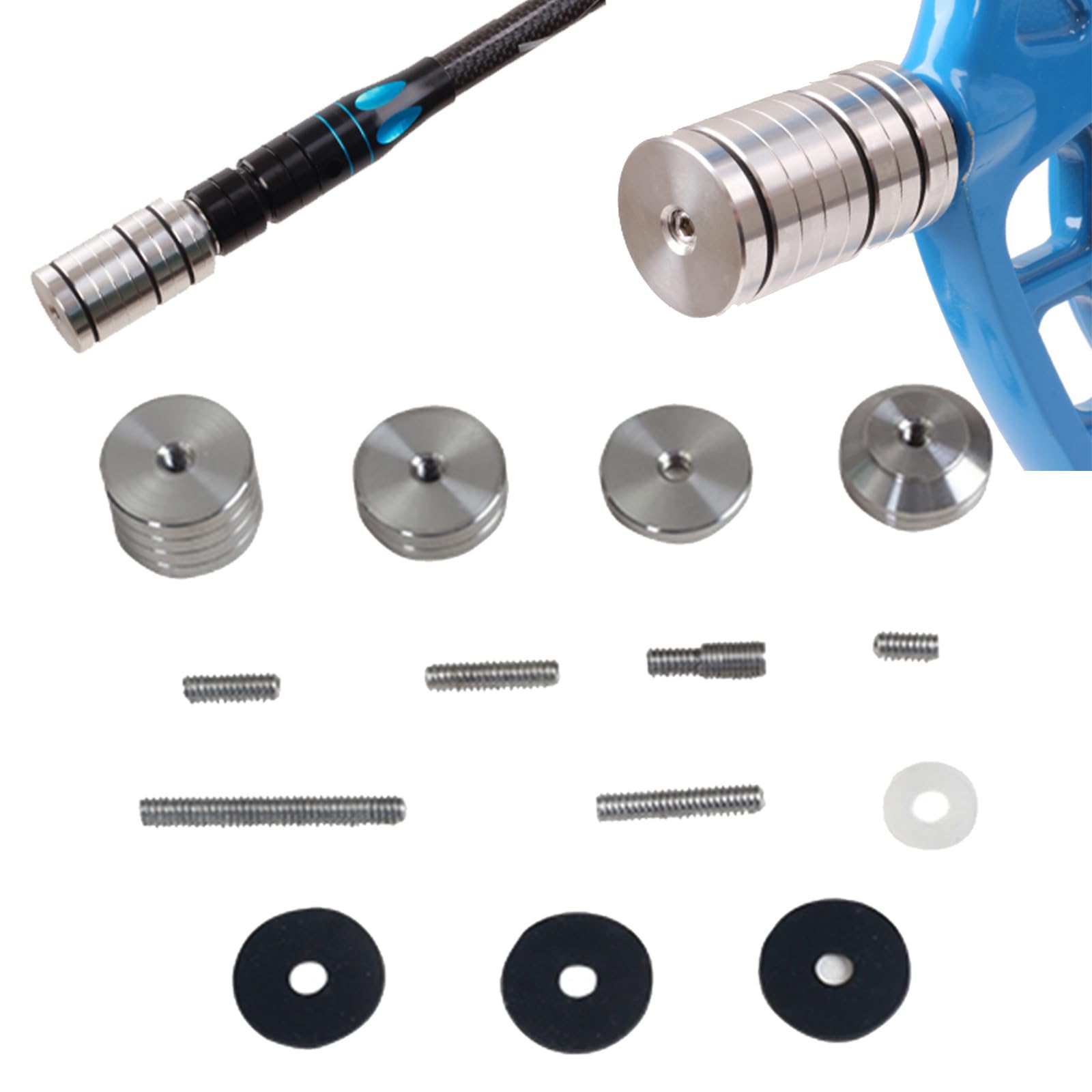 SPG Archery Bow Stabilizer Weights Kit - Universal 5/16 Thread Detachable Counterweight for Compound & Recurve Bows | Improve Accuracy & Balance | Perfect for Target Practice & Hunting