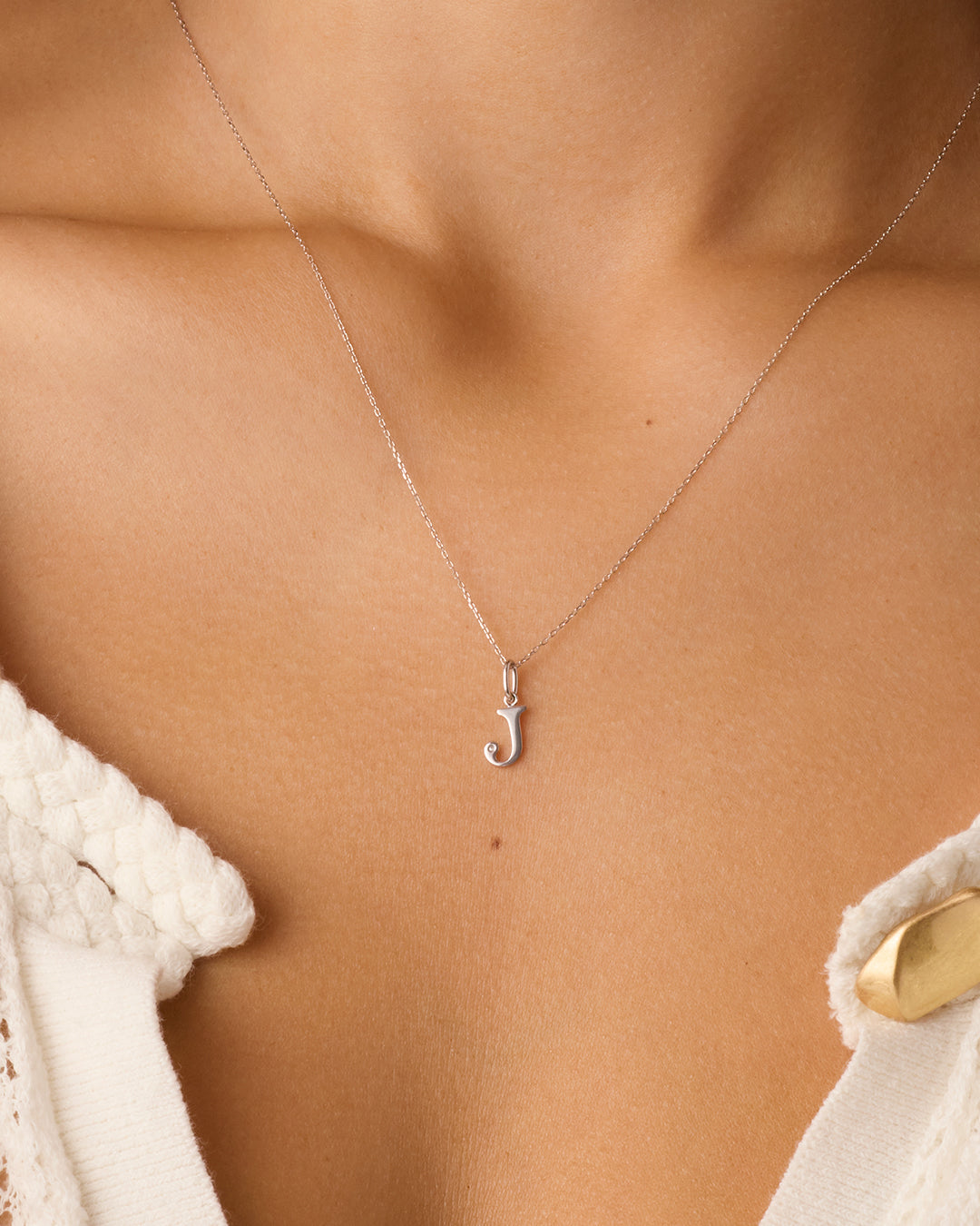 Vintage Diamond Alphabet Charm Necklace - Personalized Initial Pendant Jewelry for Women, Gift for Her, Birthday, Anniversary, Valentine's Day