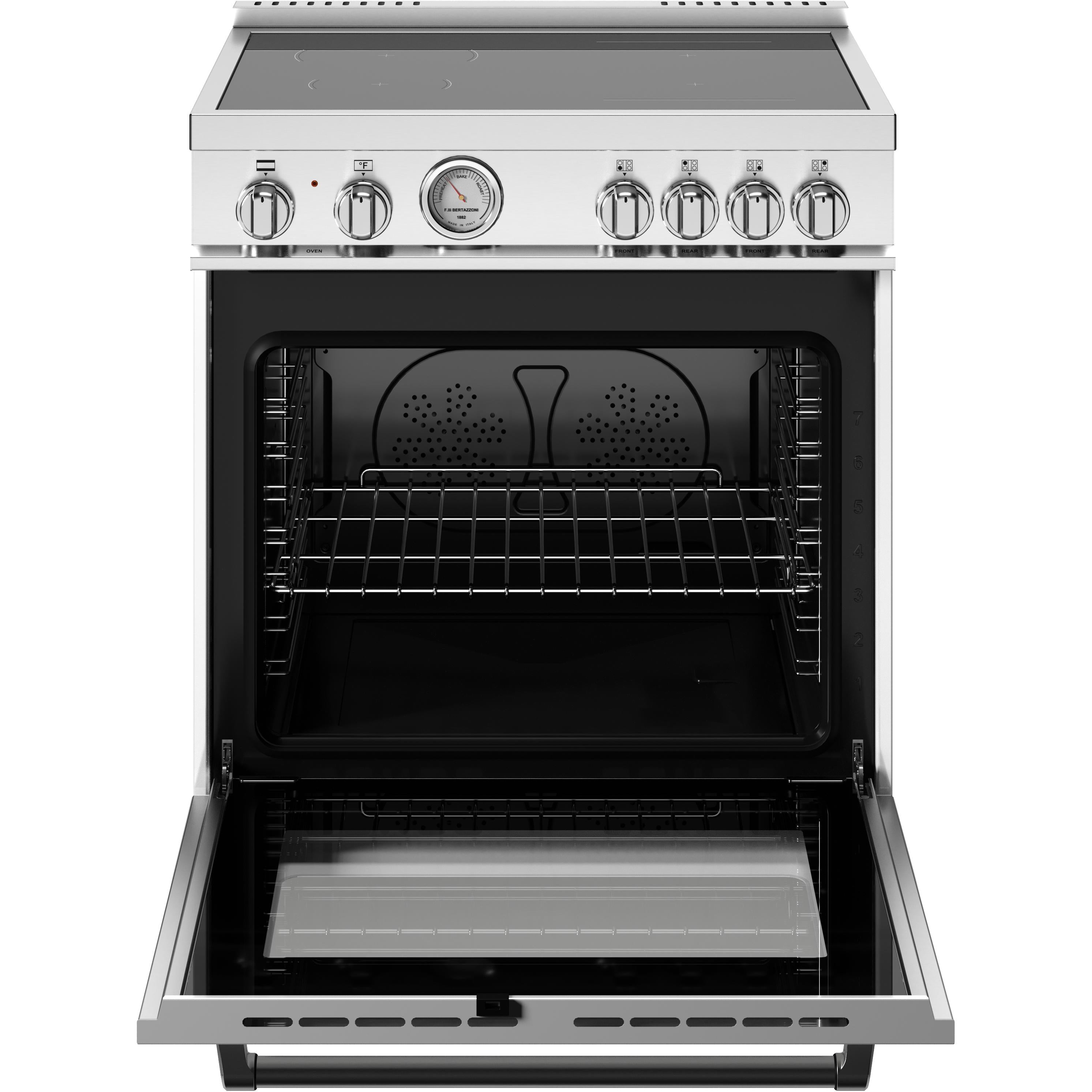 Bertazzoni 30 Inch Freestanding Induction Range MAS304INMBIV - Professional Italian Kitchen Appliance for Home Chefs | Perfect for Modern Kitchens & Gourmet Cooking