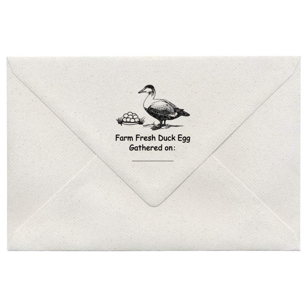 Custom Personalized Farm Fresh Duck Egg Stamp - Self Inking Rubber Stamp for Business, Farm Markets & Egg Packaging | Perfect for Egg Cartons, Farm Signs & Homestead Branding