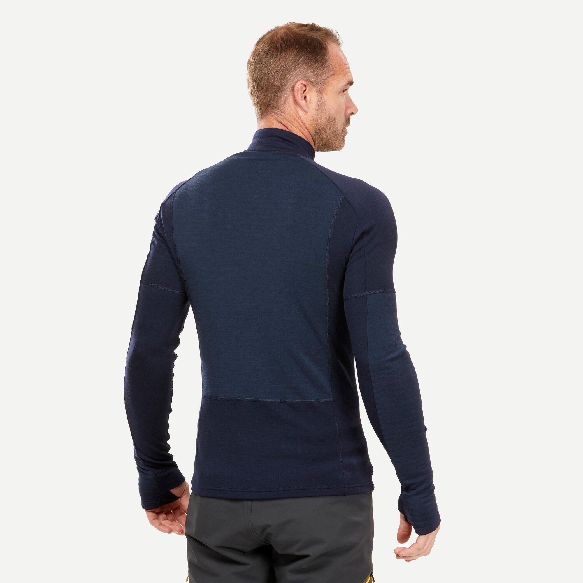 Simond Men's Merino Wool Long Sleeve Hiking Shirt - Lightweight & Odor Resistant Base Layer for Backpacking, Camping & Outdoor Adventures