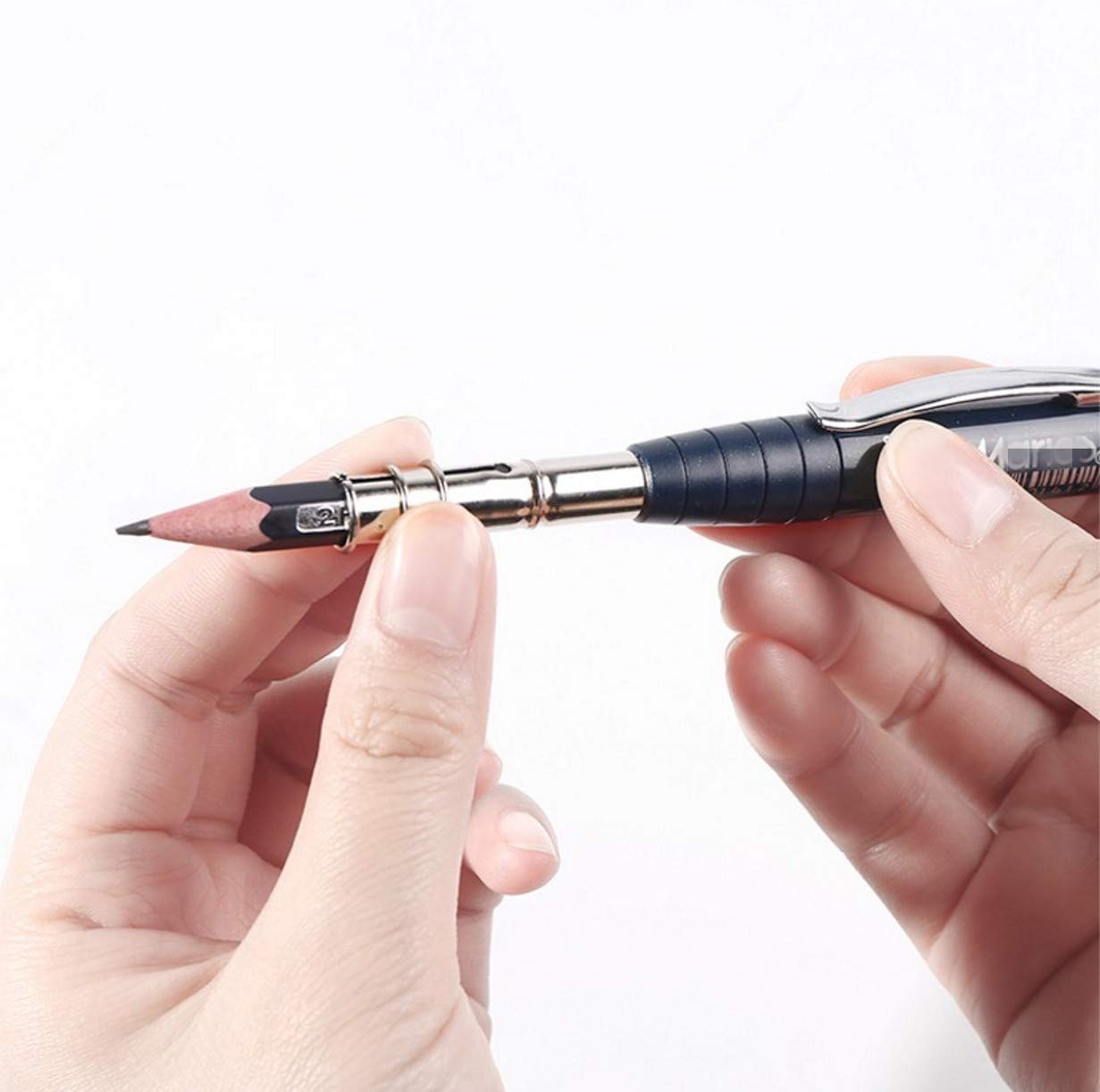 Premium Pencil Extender with Built-in Sharpener - Ergonomic Pencil Holder for Artists, Students & Professionals - Perfect for Sketching, Writing & Office Use