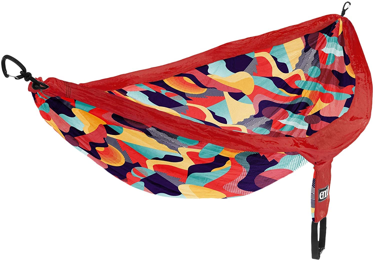 ENO Eagles Nest Outfitters DoubleNest Lightweight Camping Hammock for 1-2 Persons - Retro Red | Perfect for Backpacking, Hiking & Outdoor Adventures