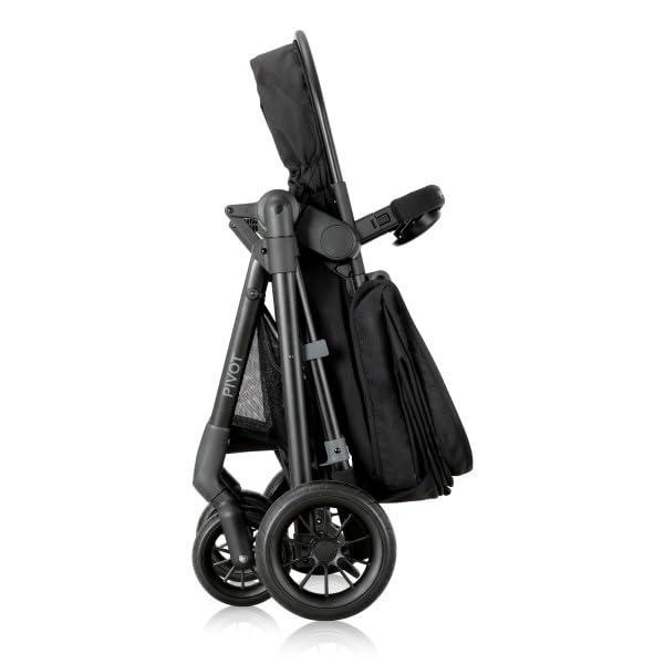 Pivot Modular Travel System with LiteMax Infant Car Seat - Oxford Black | Lightweight Stroller & Car Seat Combo for Newborns | Perfect for Air Travel, Shopping & Daily Outings